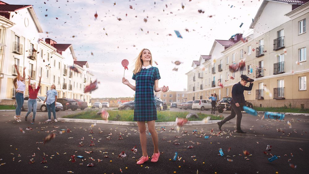 Конфетный дождь