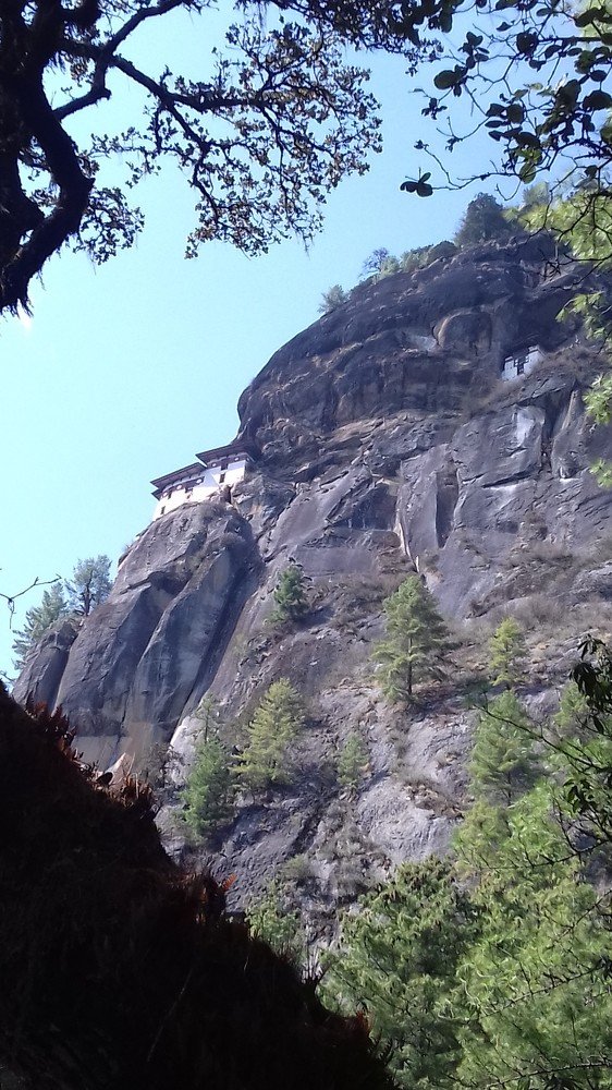 Rear View of Taktshang (Tigers Nest)