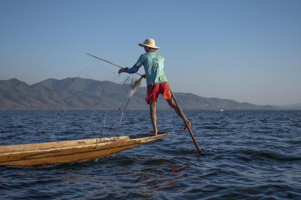 the Burmese fisherman