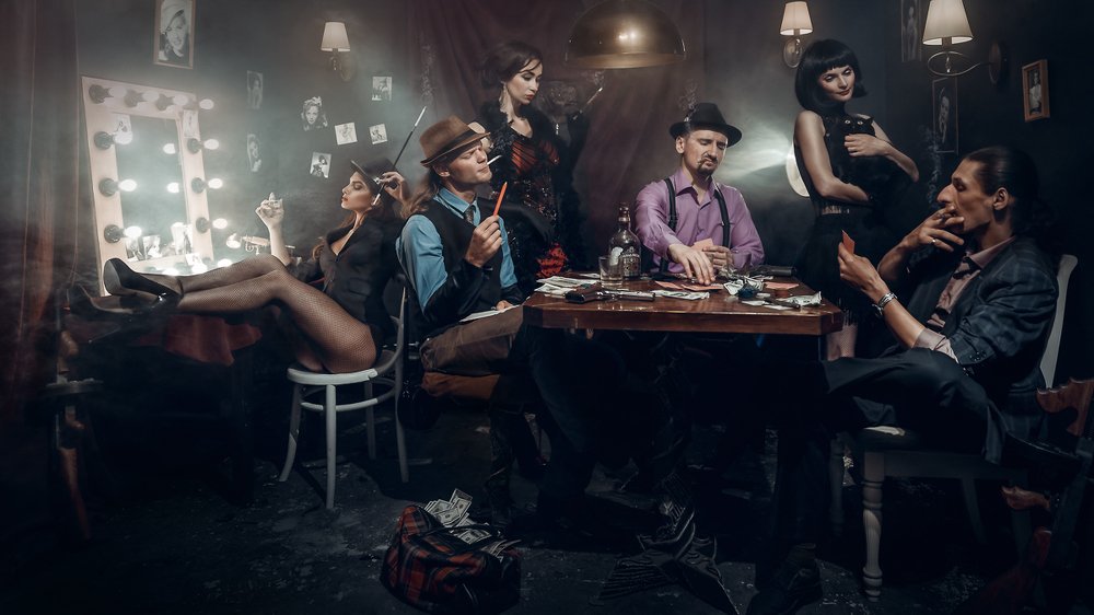 One day of an underground casino