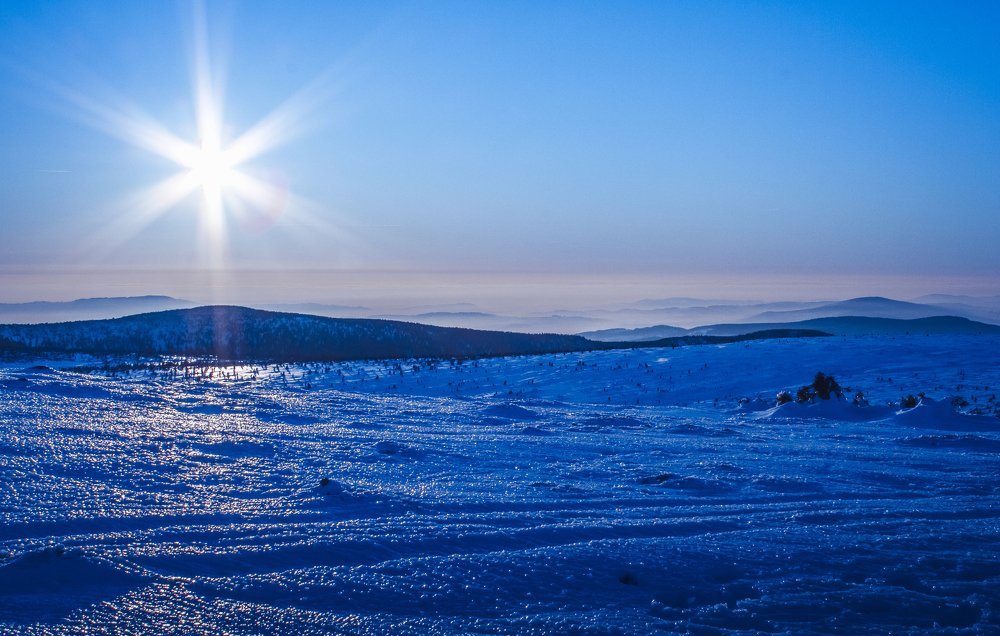 Закат в горах. 1 января 2017.