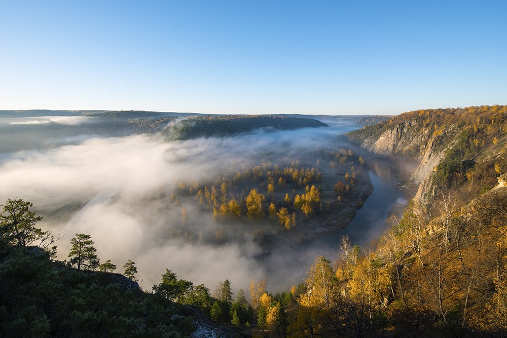 Туман над рекой Белой