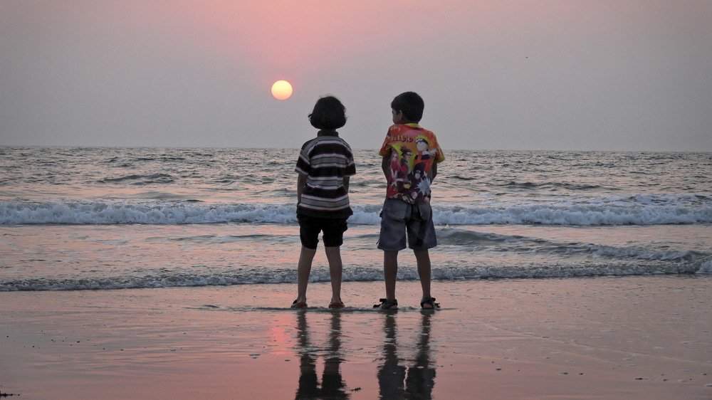 Закат на Индийском океане.