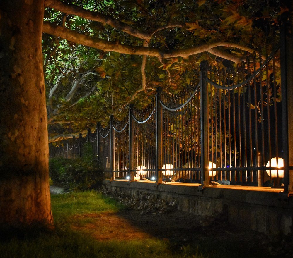 Аллея через лес.