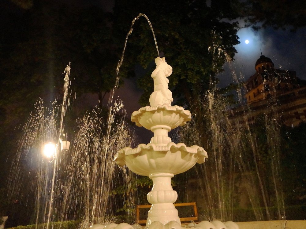 У фонтана...