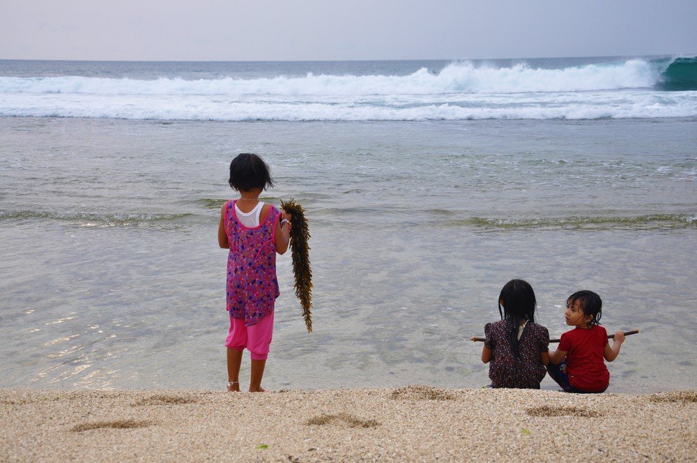 Children on the beach