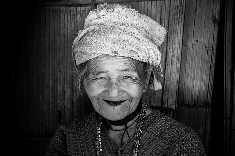 Happy Thailand  Old woman expression for my camera