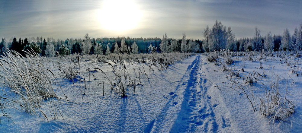 Зимний закат.
