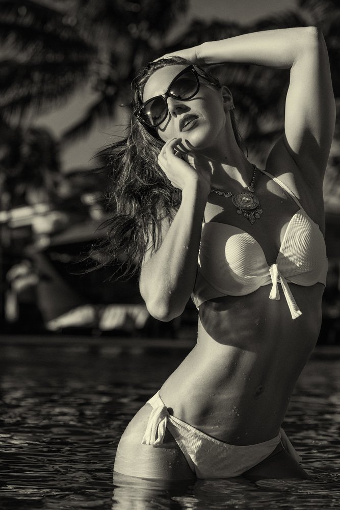 In the swimming pool