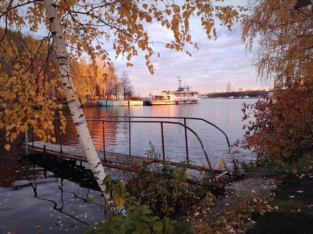 Октябрьский рассвет в  тихой гавани  ( Тушино).