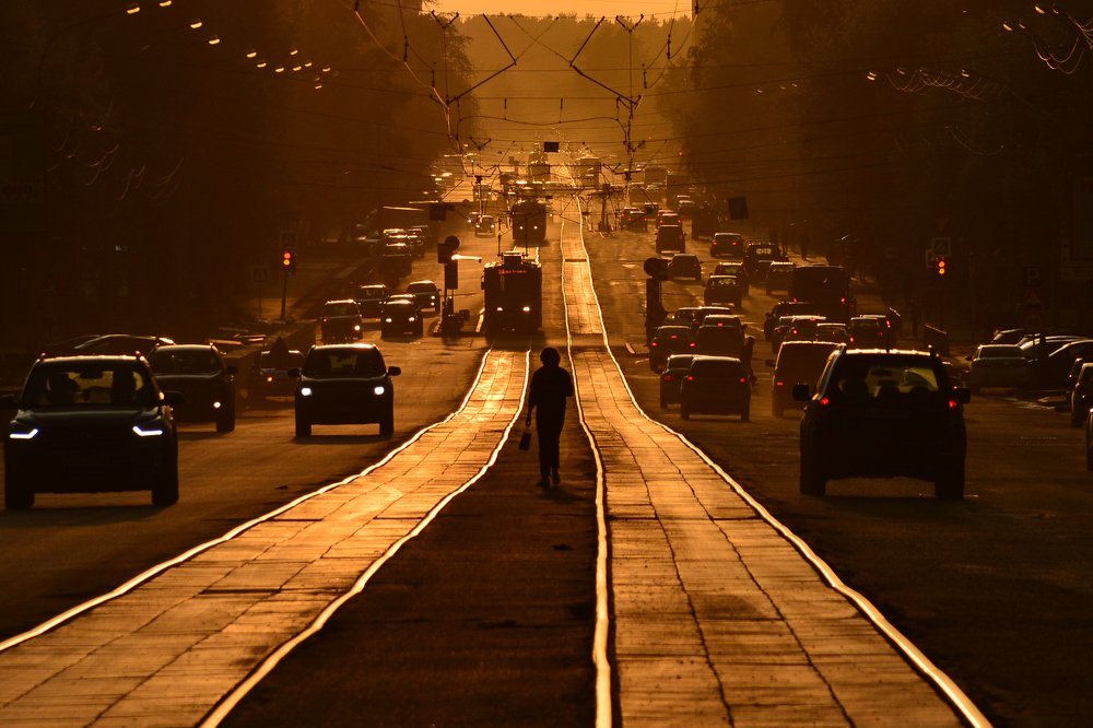 Закат на улице Победа