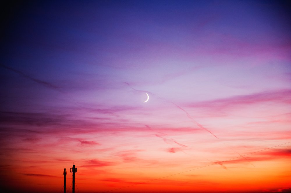 Краски неба / месяц
