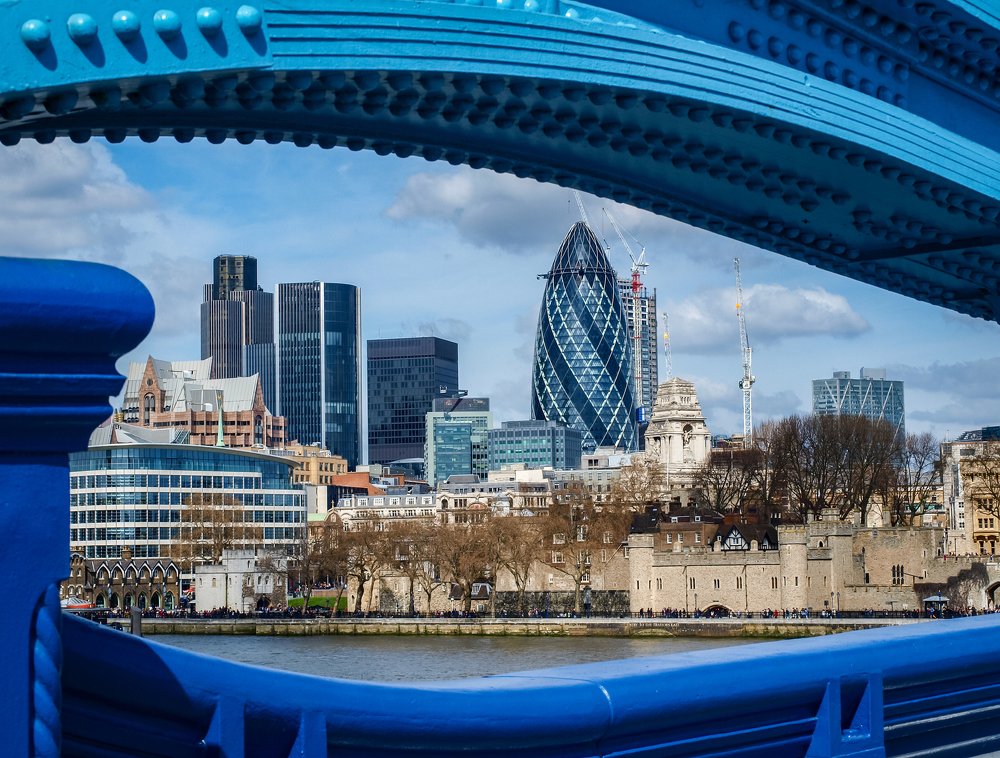London from the Tower Bridge