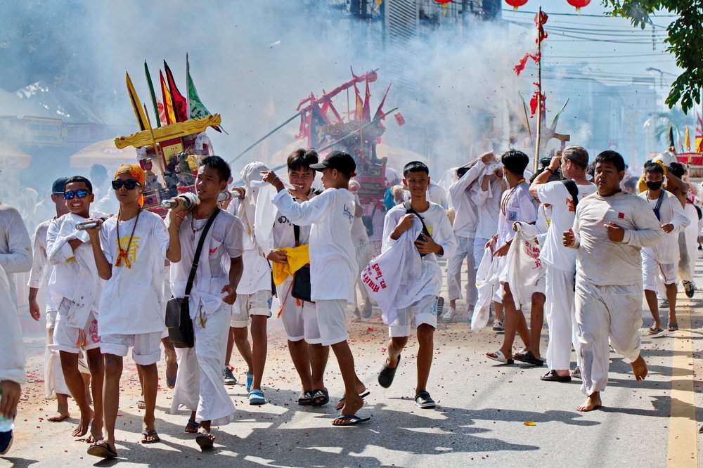 Phuket festival in white