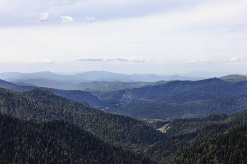 вид с горы Кукуя Алай Телецкое озеро