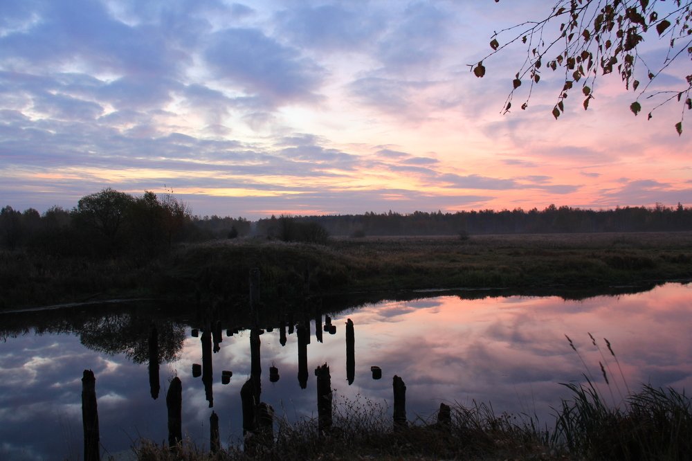 Early morning at Filippovskoe village, Vladimir region of Russia