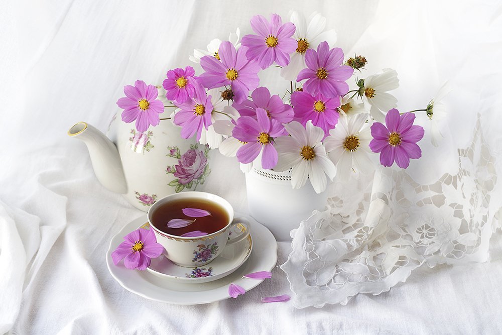 Доброе утро с чашечкой чая .