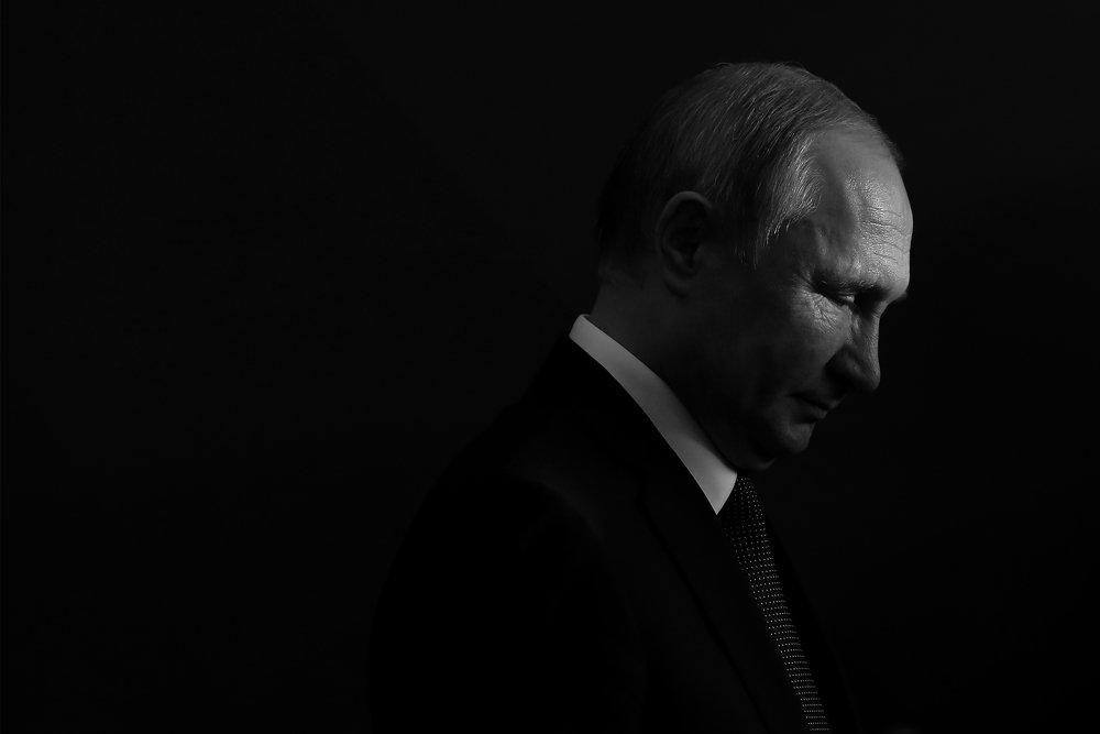 Putin in black