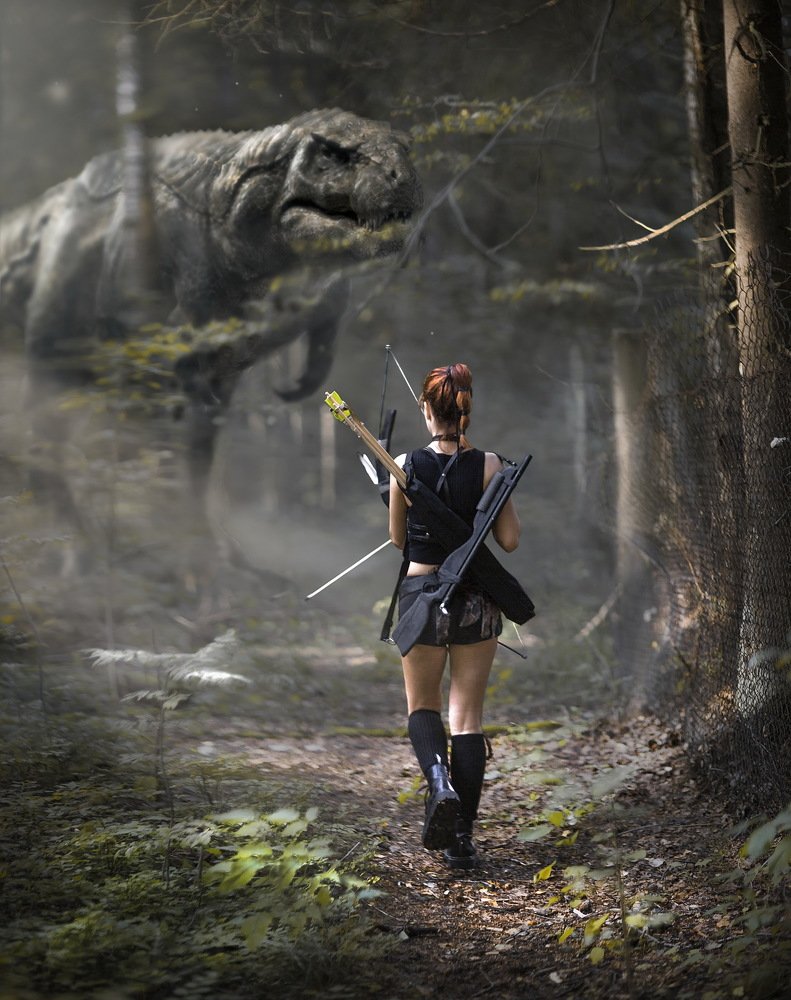 Miroslava on hunting