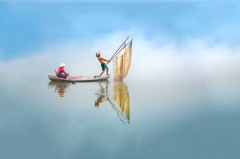 Fishing on Dong Mo Lake, Ha Noi
