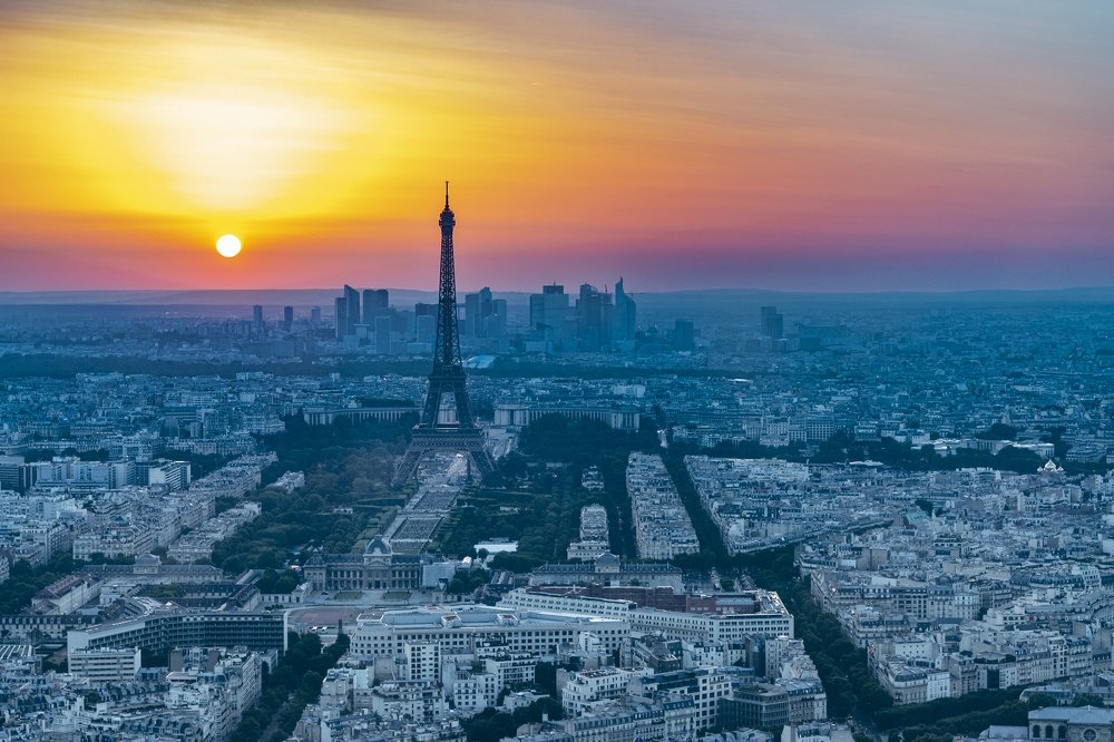 Eiffel Tower beautiful view from Montparnasse tower.