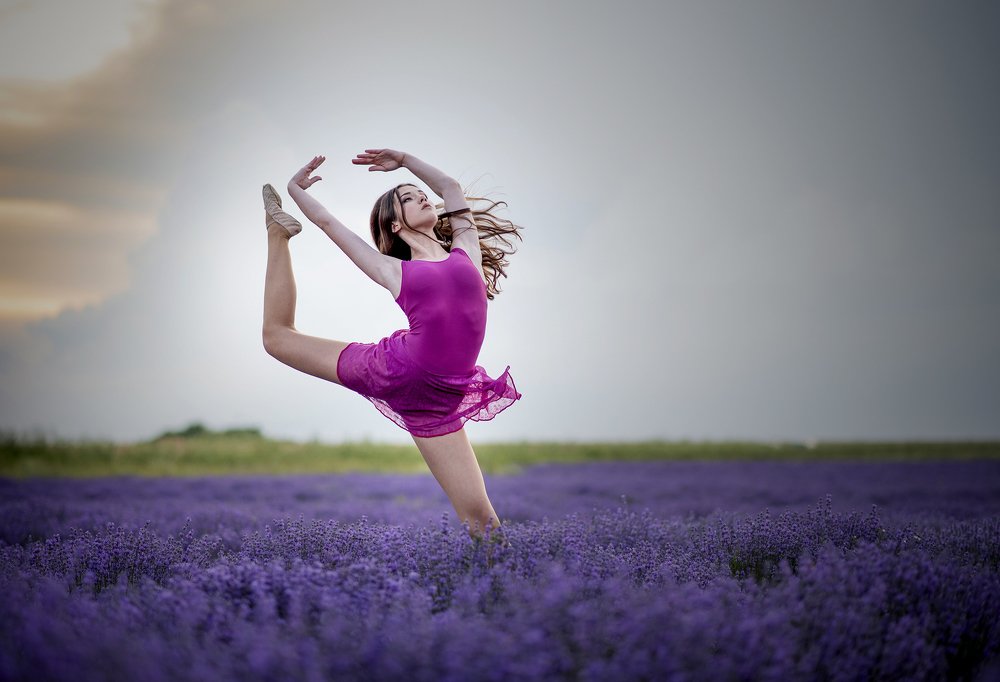 Ballet in the lavender field.