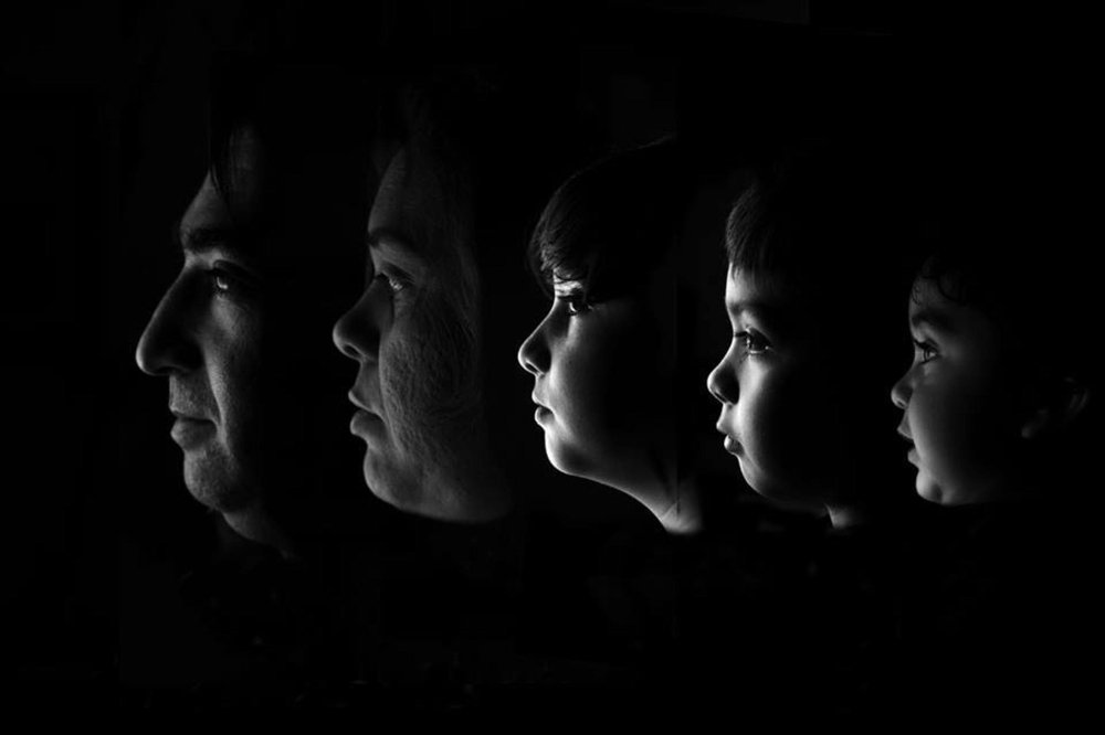 Perfiles de mi Familia Blanco y Negro