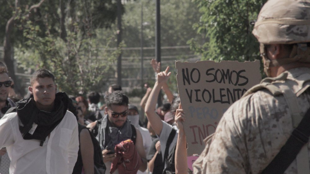 With the finger on the trigger