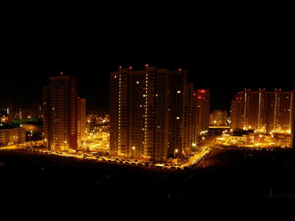 Куркино ночью с высоты