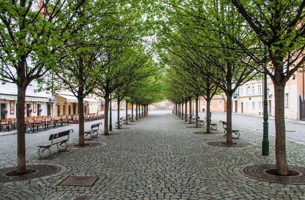 Пустые улицы Праги