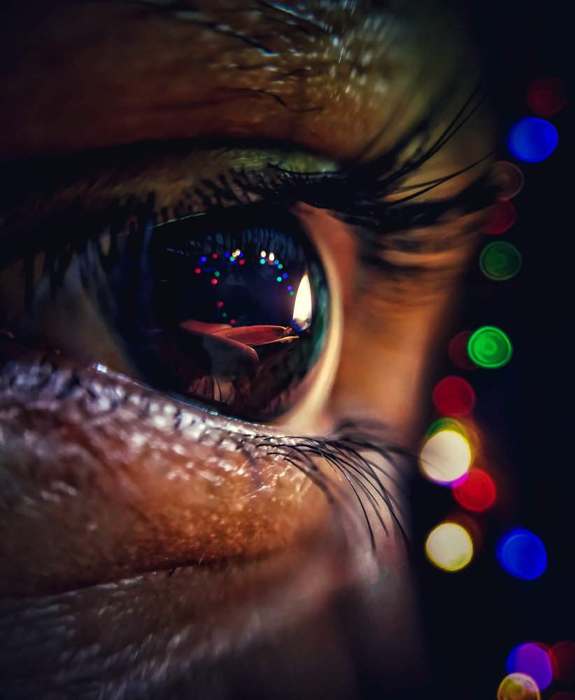 Surrounded by lights