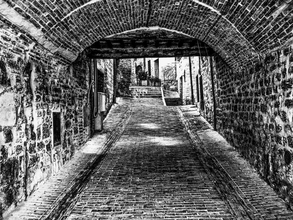 The street in Assisi (Italy)