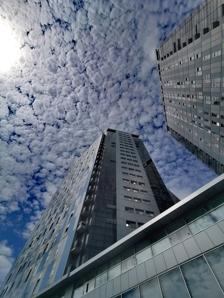 Облака тонут в синем бульоне...