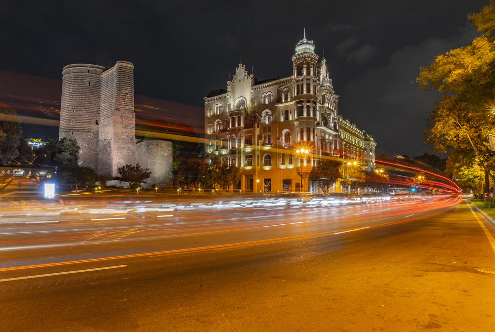 Вечерний Баку. Девичья башня.