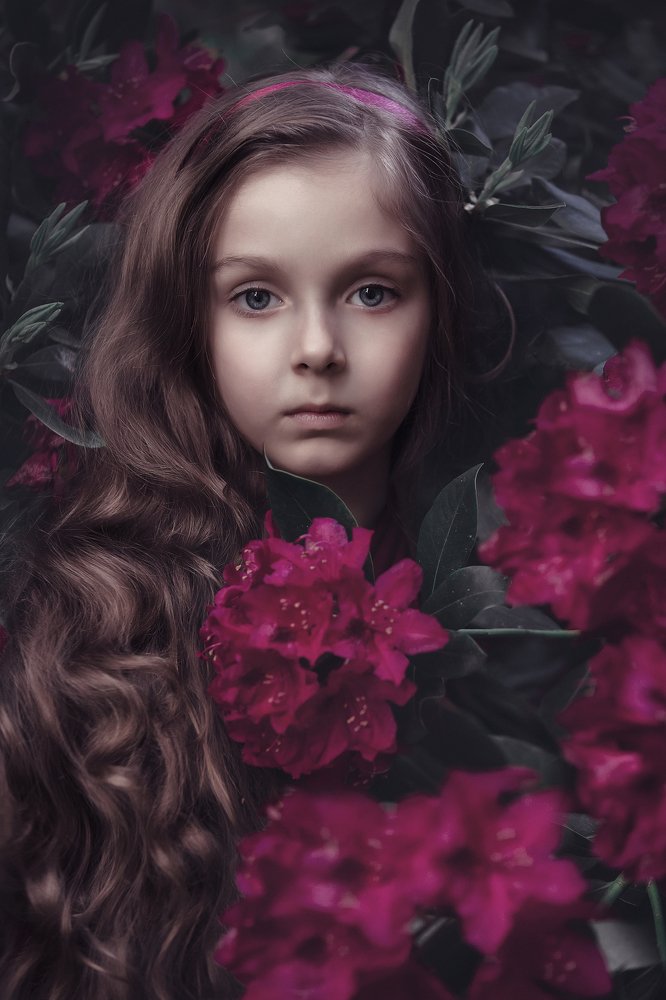Girl with flowers