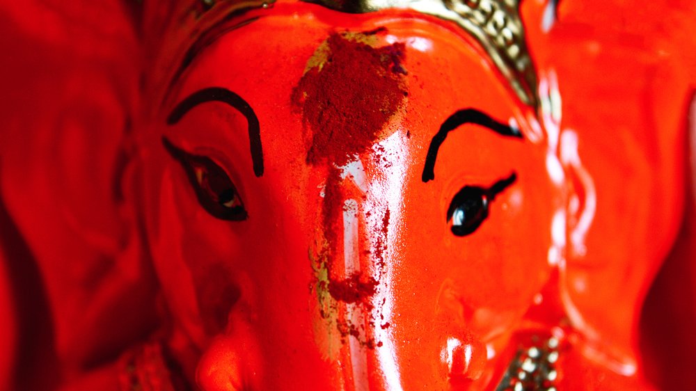 Red Lord Ganesha Idol