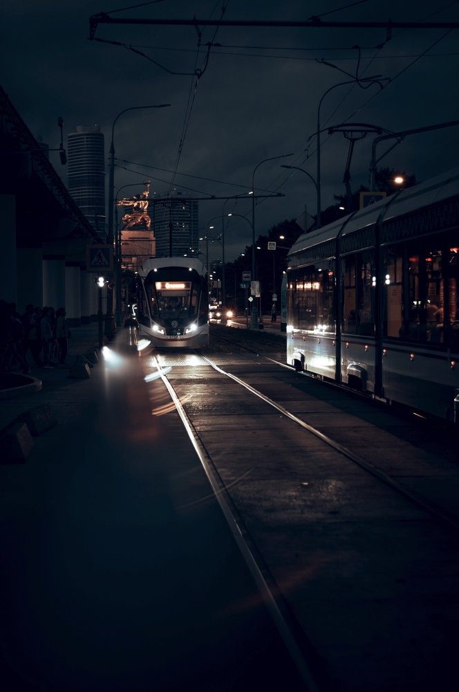 Evening tram