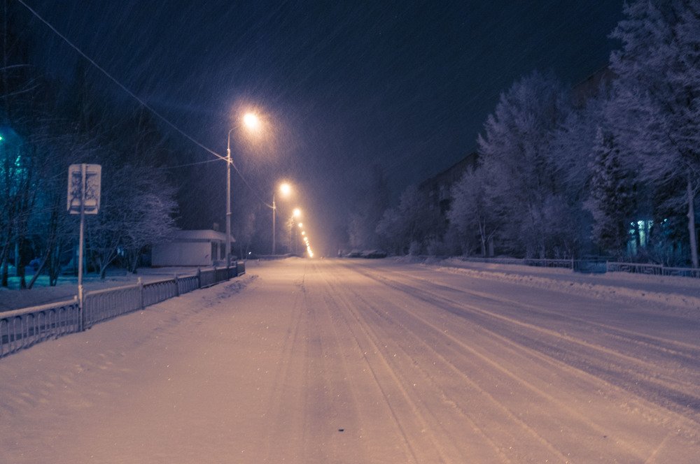 Зимний вечер.
