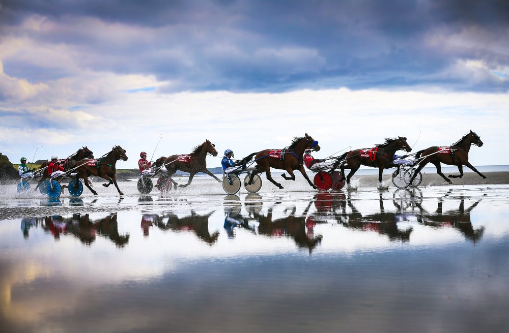 between sky and water