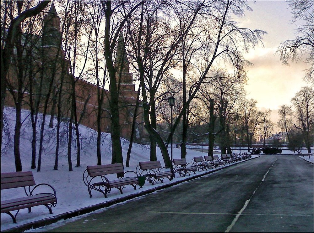 Утро у Кремля