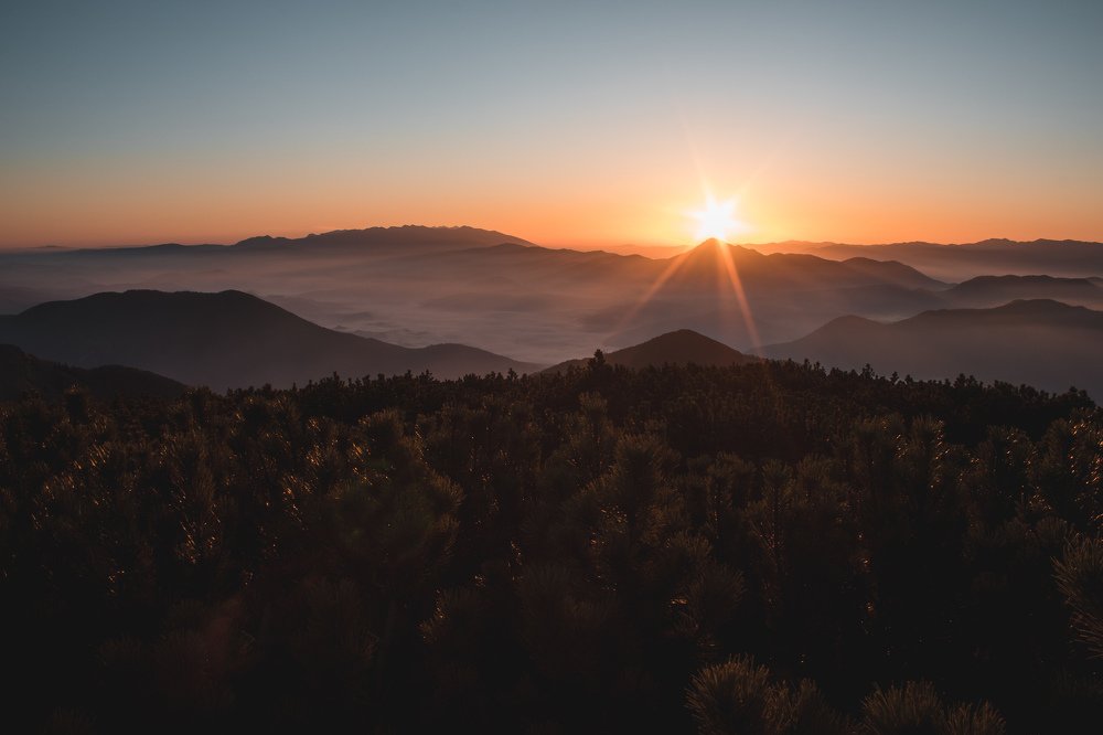 Sunrise over the Low Tatras