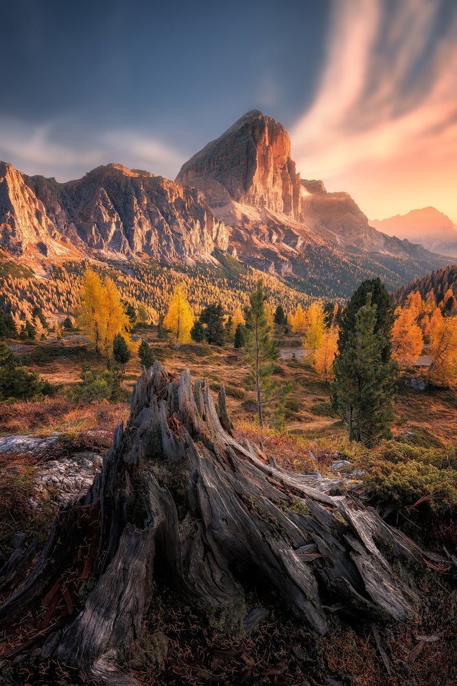 Golden morning under Tofana