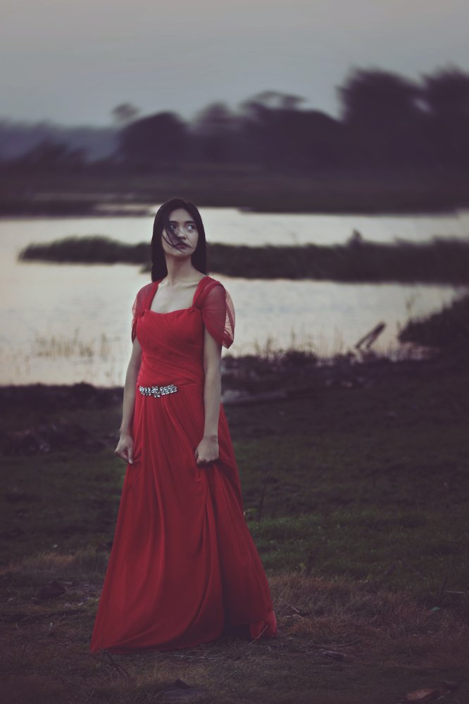 Lonely Red Dress