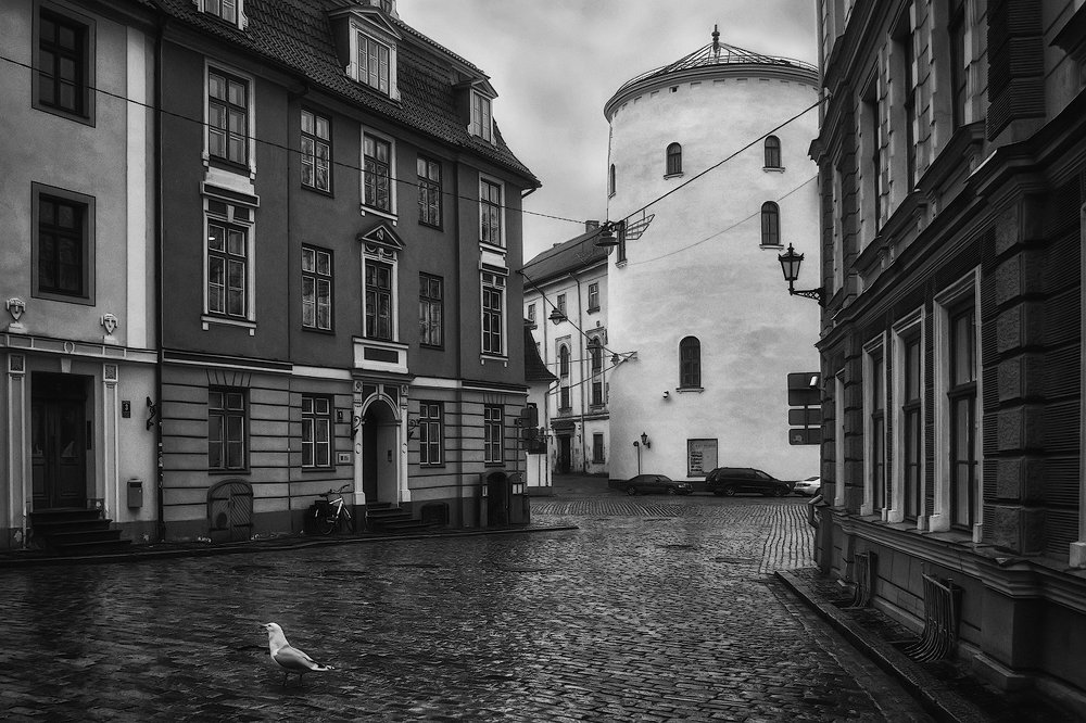 Одна в опустевшем городе