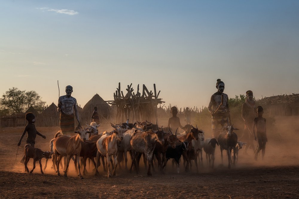 A typical day in Korcho village
