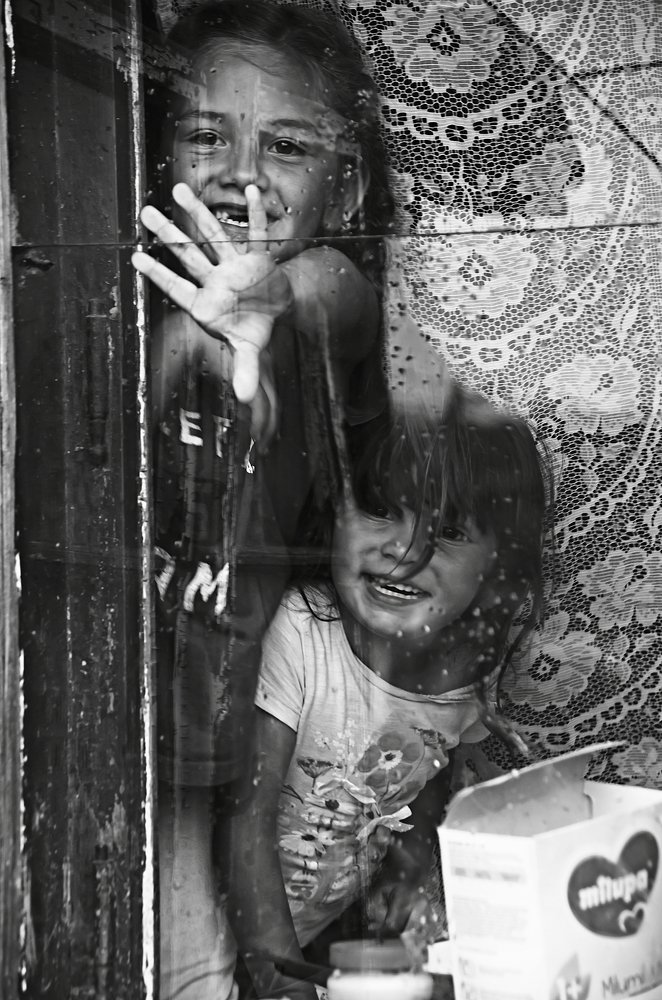 Gypsy children in Romania