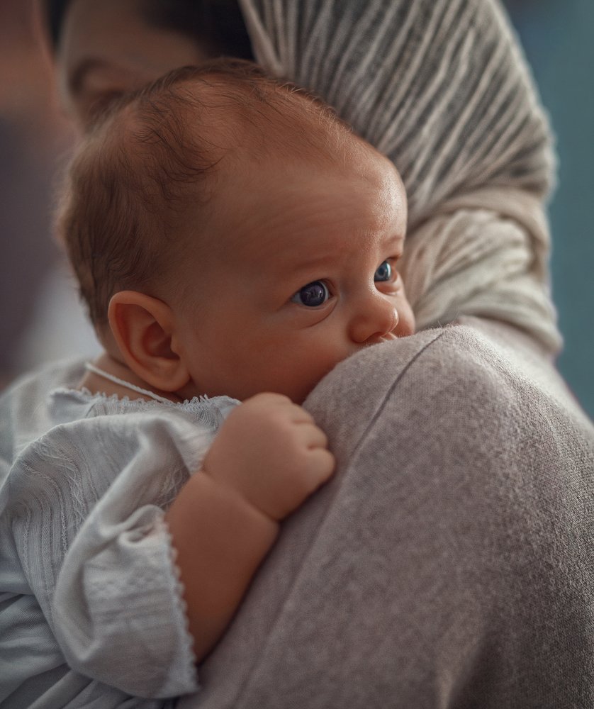Крещение. Сразу после купели )