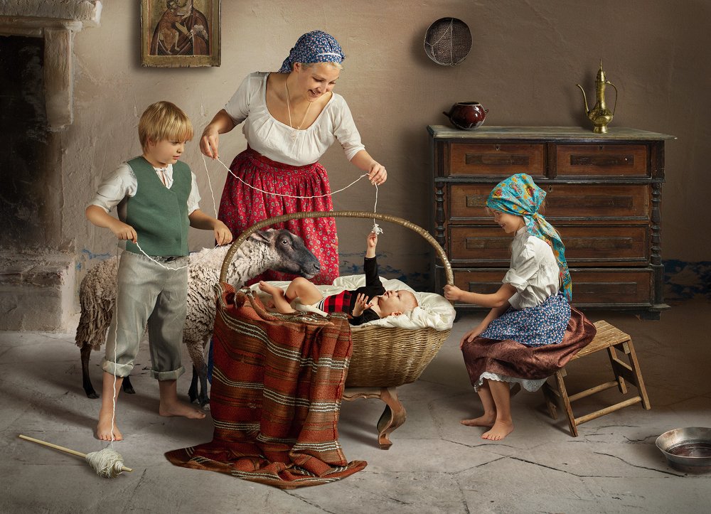 Playing with a child