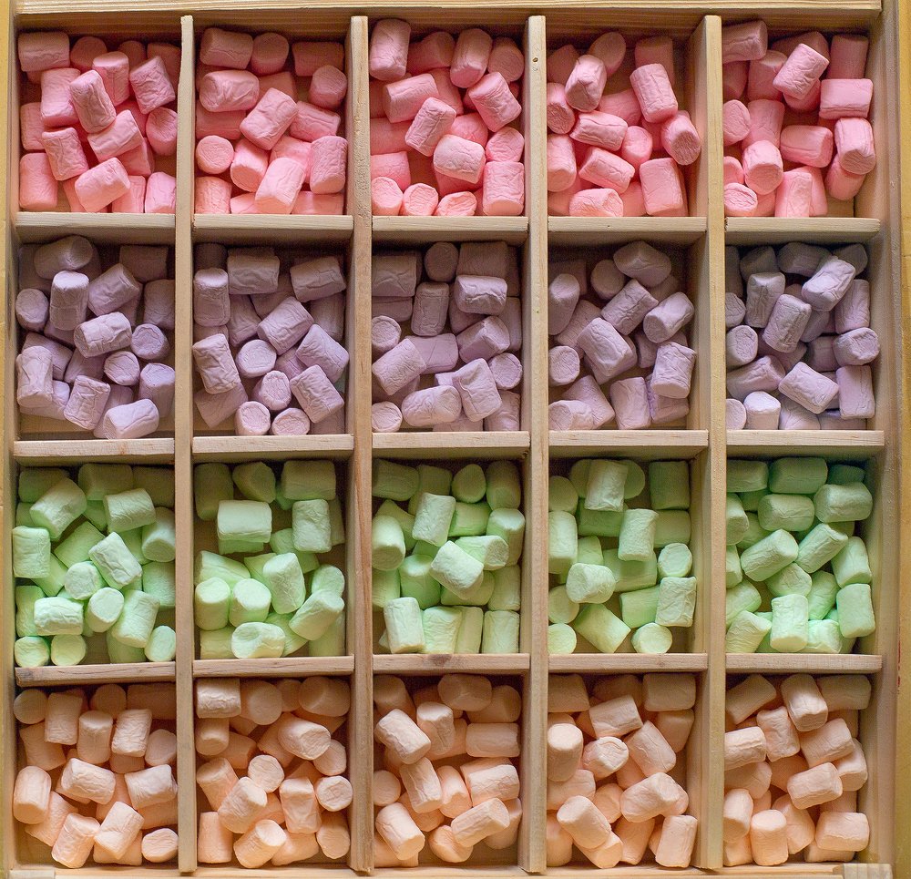 Цветные ряды...