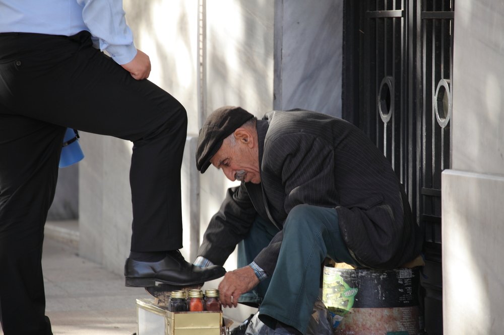 Чистильщик обуви в Стамбуле